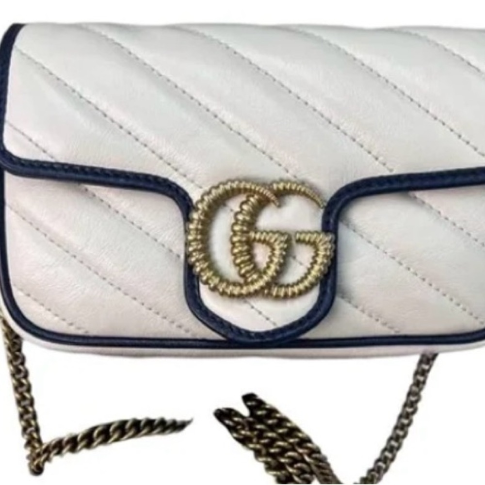 Gucci Marmont Chain Leather Crossbody (Gucci Mini) Authentic